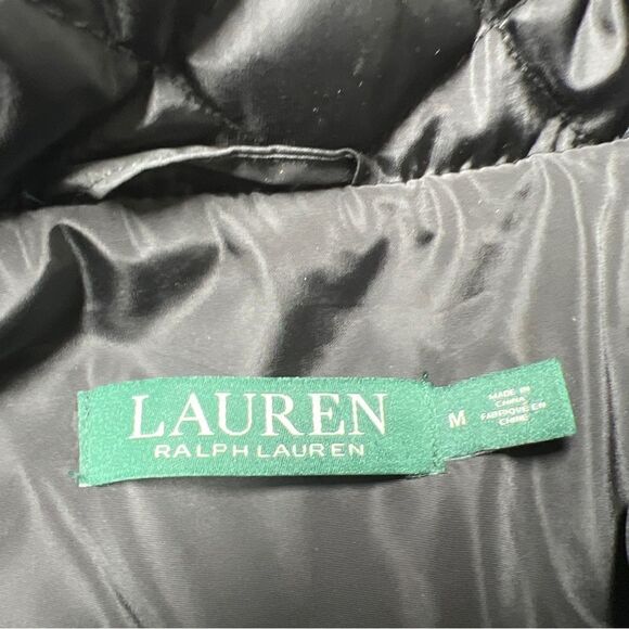 Ralph Lauren Quilted Mockneck Jacket Size M Black - Picture 3 of 12
